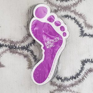 3/$15 NEW Pack of 50 Barefoot Wine Purple Magnets 4.25" x 2.25" Party Favors